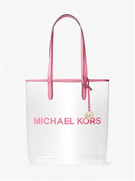 The Michael Large Clear Vinyl Tote Bag .